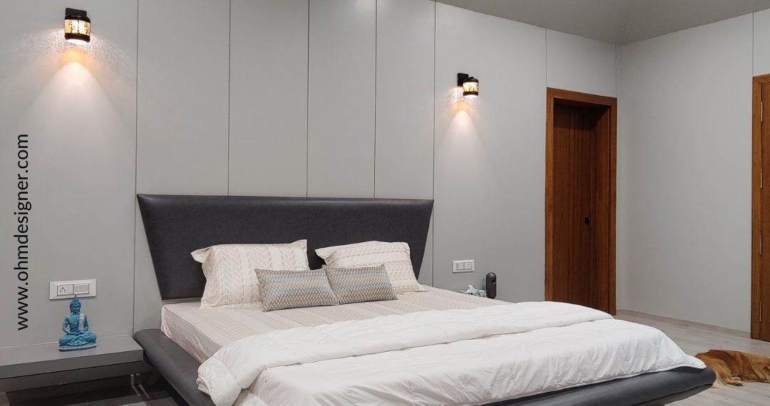 Elevate Your Bedroom Sanctuary: Modern Minimalist Design by Ohm Designers, Vadodara